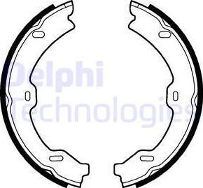 Delphi LS2040 - Jeu de mâchoires de frein, frein de stationnement cwaw.fr