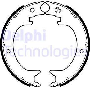 Delphi LS2082 - Jeu de mâchoires de frein, frein de stationnement cwaw.fr