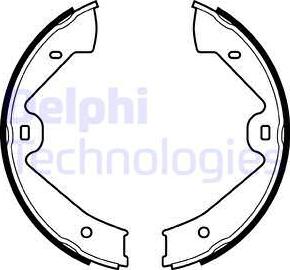 Delphi LS2070 - Jeu de mâchoires de frein, frein de stationnement cwaw.fr