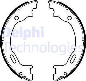 Delphi LS2077 - Jeu de mâchoires de frein, frein de stationnement cwaw.fr