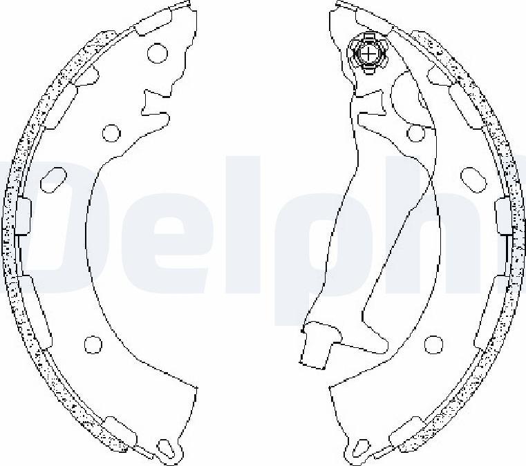 Delphi LS2195 - Jeu de mâchoires de frein cwaw.fr