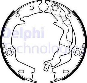 Delphi LS2161 - Jeu de mâchoires de frein, frein de stationnement cwaw.fr