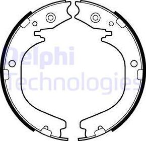 Delphi LS2105 - Jeu de mâchoires de frein cwaw.fr