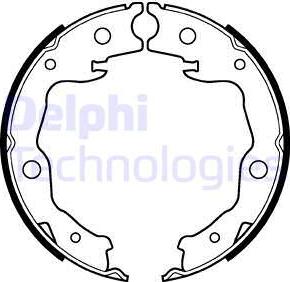 Delphi LS2116 - Jeu de mâchoires de frein, frein de stationnement cwaw.fr