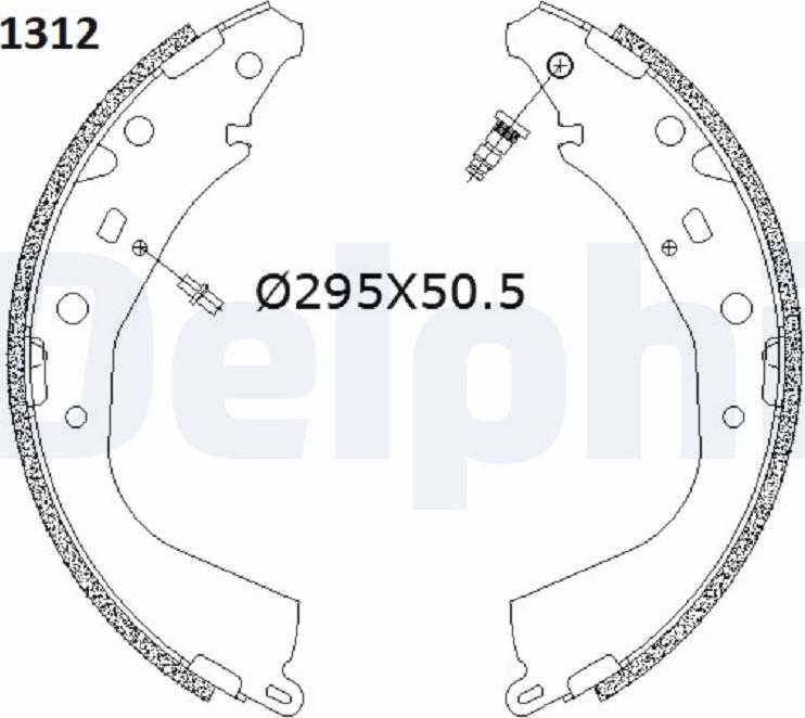 Delphi LS2187 - Jeu de mâchoires de frein cwaw.fr