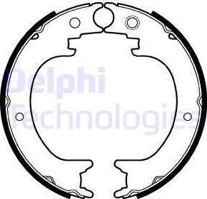 Delphi LS2121 - Jeu de mâchoires de frein, frein de stationnement cwaw.fr