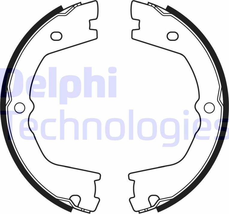 Delphi LS2178 - Jeu de mâchoires de frein, frein de stationnement cwaw.fr