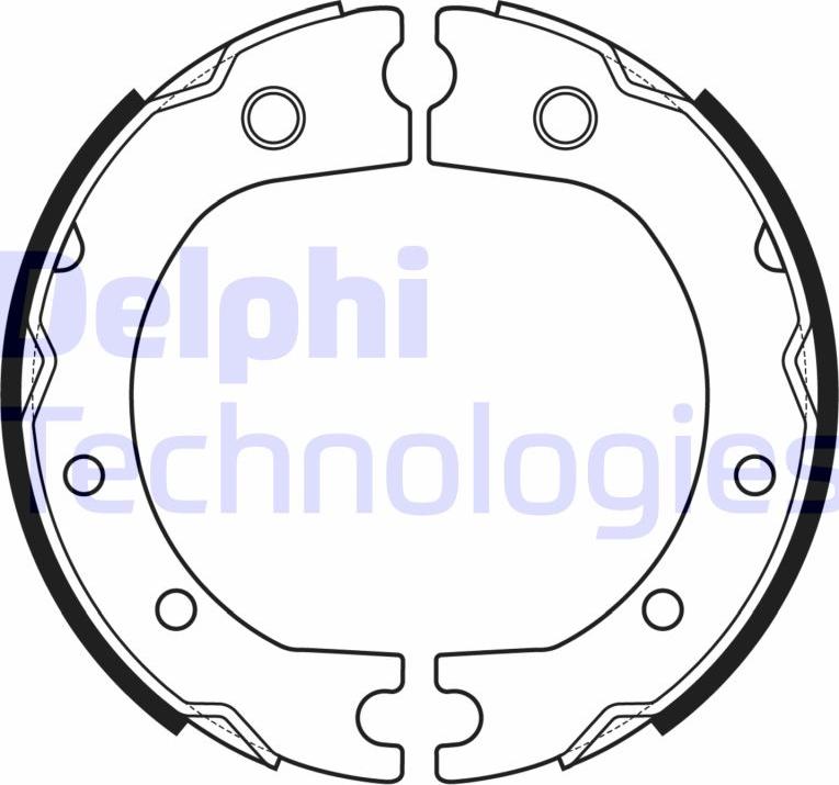 Delphi LS2172 - Jeu de mâchoires de frein, frein de stationnement cwaw.fr