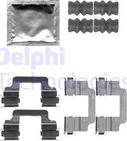 Delphi LX0509 - Kit d'accessoires, plaquette de frein à disque cwaw.fr