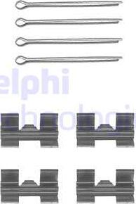 Delphi LX0032 - Kit d'accessoires, plaquette de frein à disque cwaw.fr