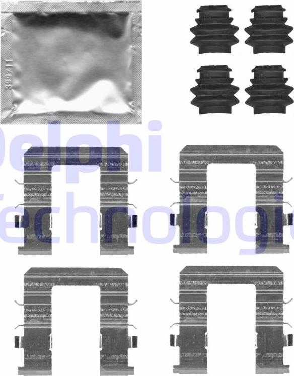 Delphi LX0728 - Kit d'accessoires, plaquette de frein à disque cwaw.fr