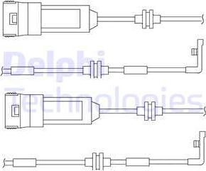 Delphi LZ0145 - Contact d'avertissement, usure des plaquettes de frein cwaw.fr