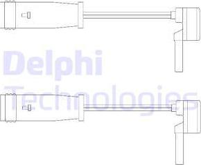 Delphi LZ0153 - Contact d'avertissement, usure des plaquettes de frein cwaw.fr