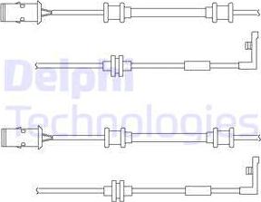 Delphi LZ0152 - Contact d'avertissement, usure des plaquettes de frein cwaw.fr