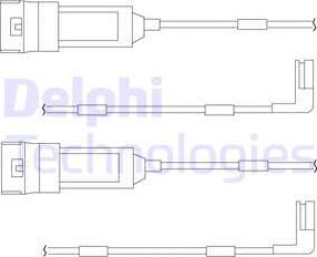 Delphi LZ0114 - Contact d'avertissement, usure des plaquettes de frein cwaw.fr