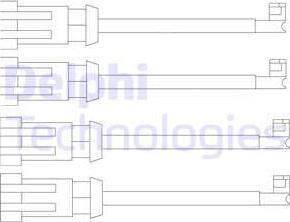 Delphi LZ0189 - Contact d'avertissement, usure des plaquettes de frein cwaw.fr