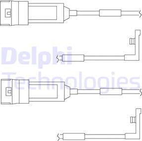 Delphi LZ0123 - Contact d'avertissement, usure des plaquettes de frein cwaw.fr