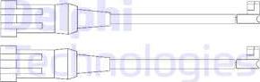 Delphi LZ0202 - Contact d'avertissement, usure des plaquettes de frein cwaw.fr