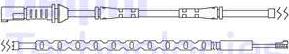 Delphi LZ0211 - Contact d'avertissement, usure des plaquettes de frein cwaw.fr