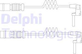 Delphi LZ0232 - Contact d'avertissement, usure des plaquettes de frein cwaw.fr