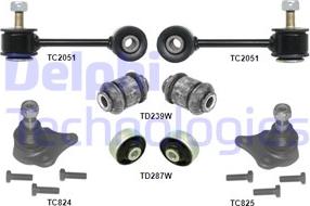 Delphi TC1970KIT-11B1 - Kit de réparation, bras triangulaire cwaw.fr