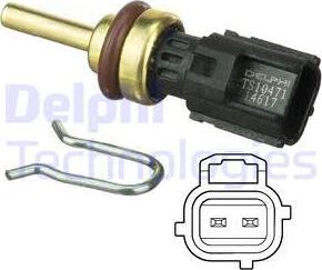 Delphi TS10471 - Sonde de température, liquide de refroidissement cwaw.fr