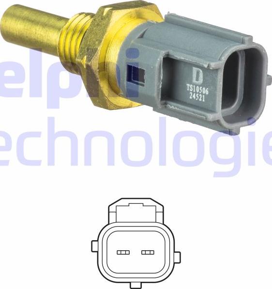 Delphi TS10506 - Sonde de température, liquide de refroidissement cwaw.fr