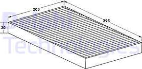 Delphi TSP0325067 - Filtre, air de l'habitacle cwaw.fr