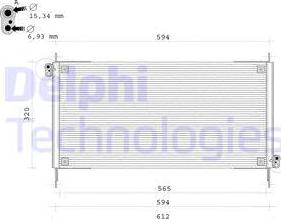 Delphi TSP0225109 - Condensateur, climatisation cwaw.fr