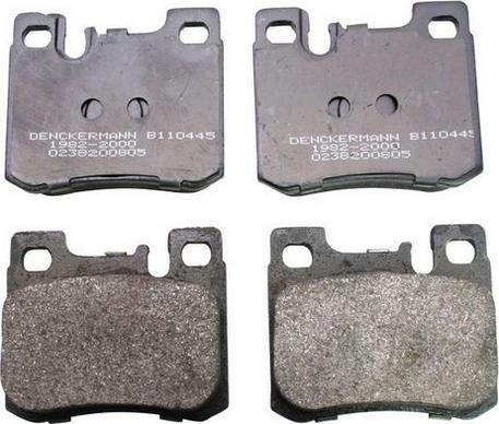 Denckermann B110445 - Kit de plaquettes de frein, frein à disque cwaw.fr