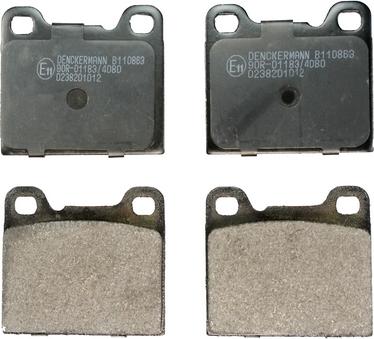 Denckermann B110863 - Kit de plaquettes de frein, frein à disque cwaw.fr