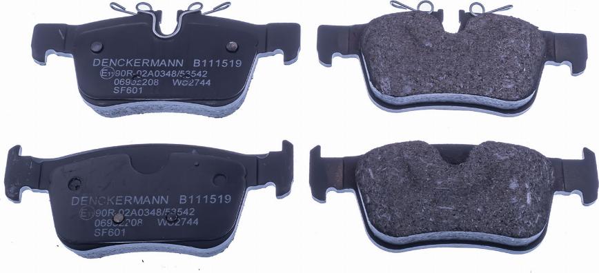 Denckermann B111519 - Kit de plaquettes de frein, frein à disque cwaw.fr