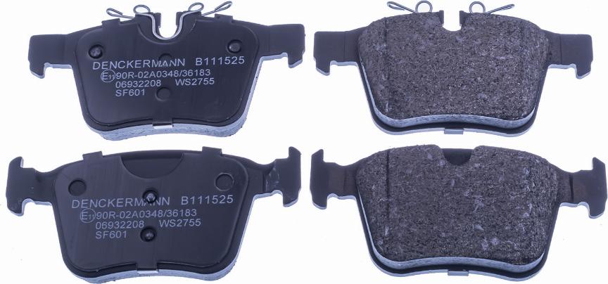 Denckermann B111525 - Kit de plaquettes de frein, frein à disque cwaw.fr