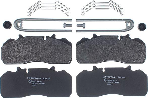 Denckermann BC11009 - Kit de plaquettes de frein, frein à disque cwaw.fr