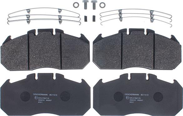 Denckermann BC11019 - Kit de plaquettes de frein, frein à disque cwaw.fr