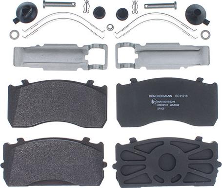 Denckermann BC11016 - Kit de plaquettes de frein, frein à disque cwaw.fr