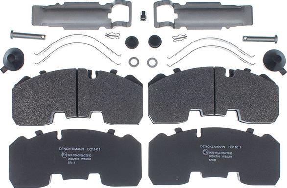 Denckermann BC11011 - Kit de plaquettes de frein, frein à disque cwaw.fr