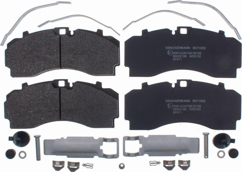 Denckermann BC11025 - Kit de plaquettes de frein, frein à disque cwaw.fr