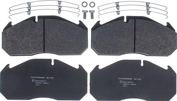 Denckermann BC11021 - Kit de plaquettes de frein, frein à disque cwaw.fr