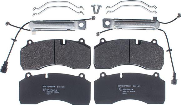 Denckermann BC11023 - Kit de plaquettes de frein, frein à disque cwaw.fr