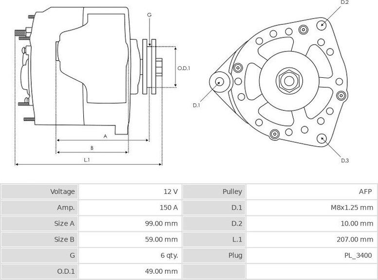 Denso 1042103180 - Alternateur cwaw.fr