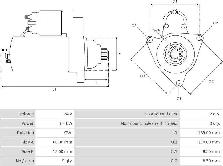 Denso 1280005410 - Démarreur cwaw.fr