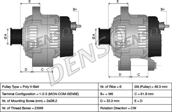 Denso DAN507 - Alternateur cwaw.fr