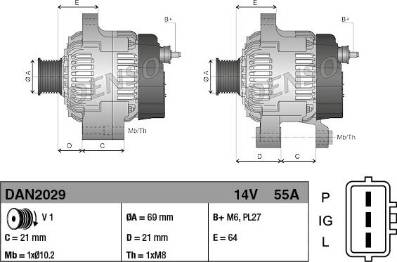 Denso DAN2029 - Alternateur cwaw.fr