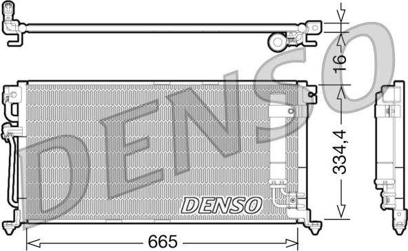 Denso DCN45003 - Condensateur, climatisation cwaw.fr