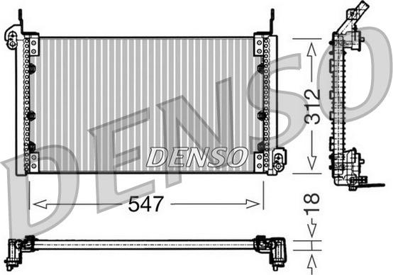 Denso DCN09080 - Condensateur, climatisation cwaw.fr