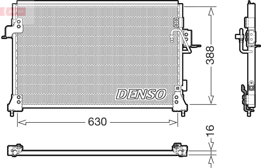 Denso DCN14005 - Condensateur, climatisation cwaw.fr