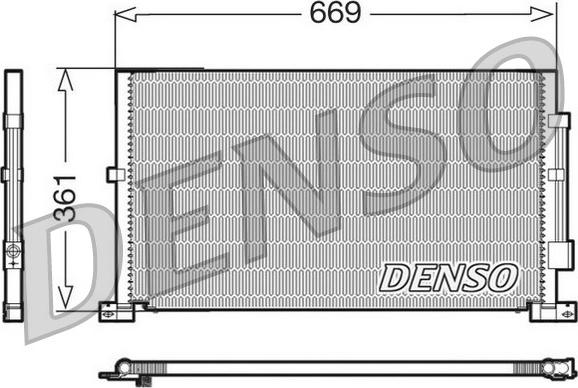 Denso DCN10012 - Condensateur, climatisation cwaw.fr