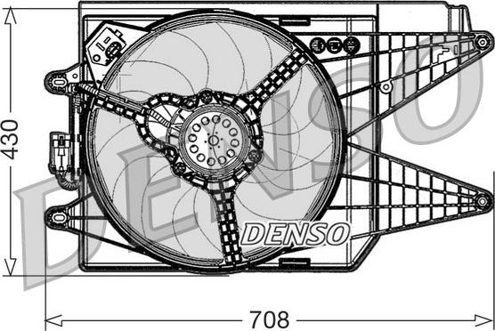 Denso DER09049 - Ventilateur, refroidissement du moteur cwaw.fr