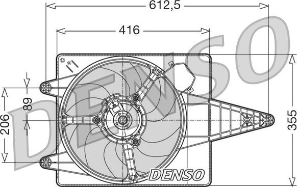 Denso DER01004 - Ventilateur, refroidissement du moteur cwaw.fr